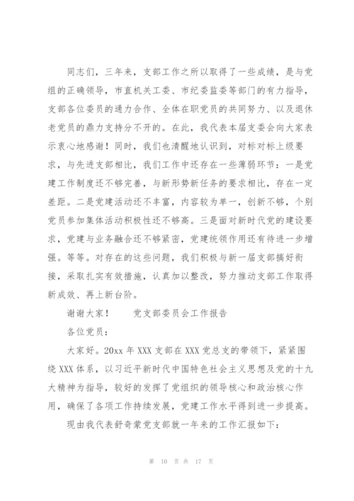 党支部委员会工作报告.docx