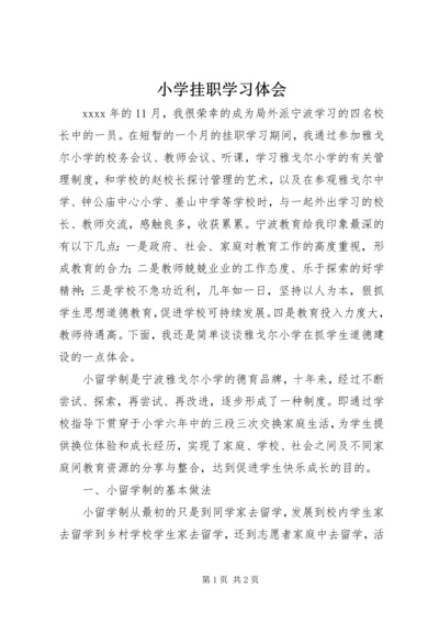 小学挂职学习体会.docx
