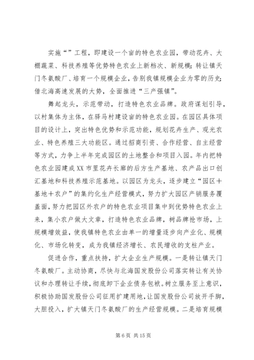 乡镇政府工作报告驿马镇.docx