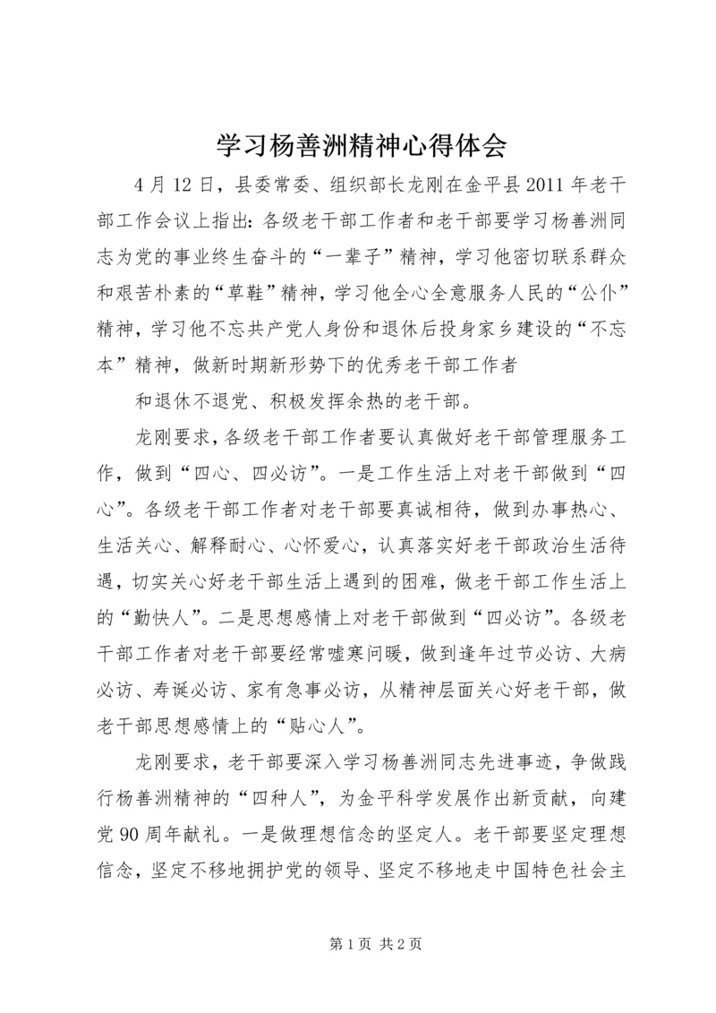 学习杨善洲精神心得体会 (2).docx