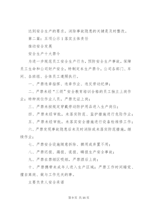安全五项公示制度.docx