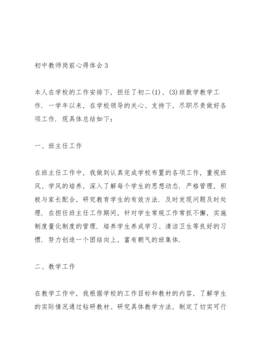 初中教师岗前心得体会.docx