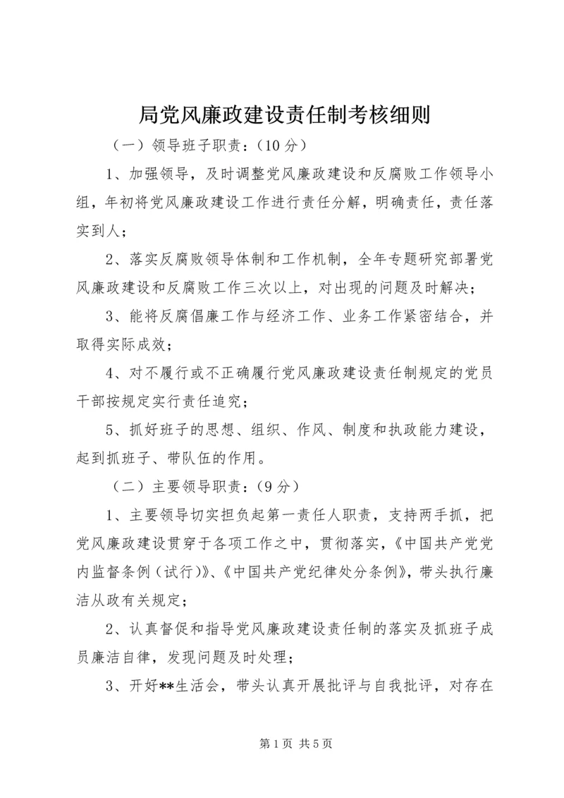 局党风廉政建设责任制考核细则 (2).docx