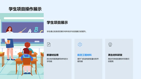 工程材料教学报告PPT模板