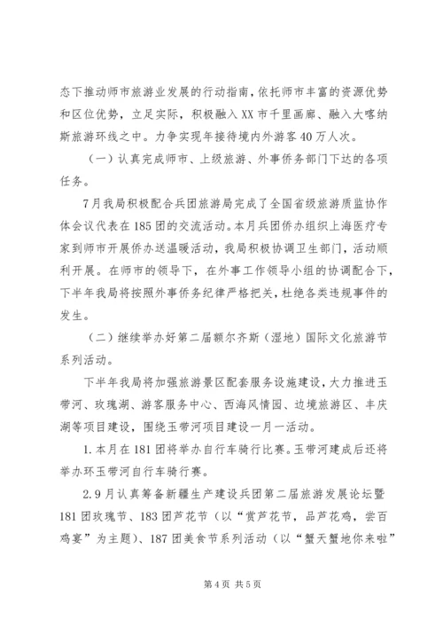 旅游局XX年上半年工作总结及工作计划 (2).docx