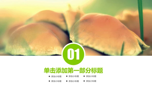 高清野生菌类动态PPT模板