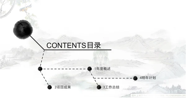 水墨中国风李白ppt动态模板