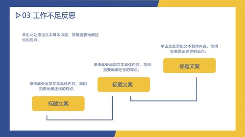 蓝黄撞色工作汇报PPT模板