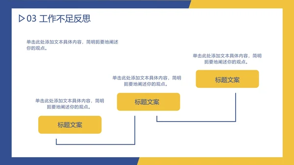 蓝黄撞色工作汇报PPT模板