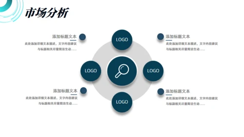 科技感风格的商业计划书通用PPT模板