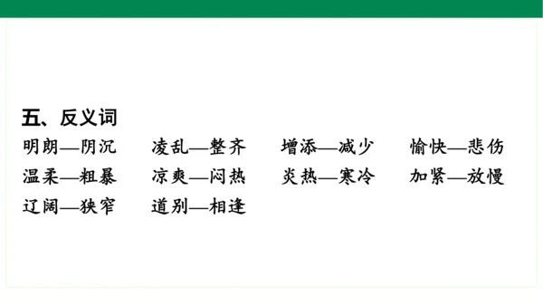 统编版语文三年级上册期中复习单元知识盘点  课件