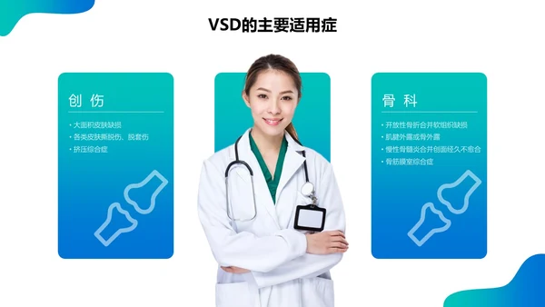 蓝绿色实拍简约商务课件vsd负压吸引术的护理培训PPT模板护理查房