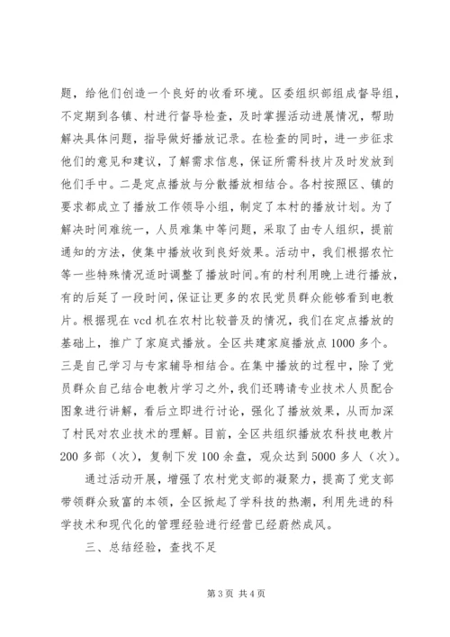开展党员电教科技兴农活动情况汇报 (2).docx