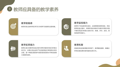 棕色莫兰迪形状教师职业素养培训PPT课件