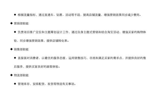 电子商务运营部企业组织结构与岗位职责.docx