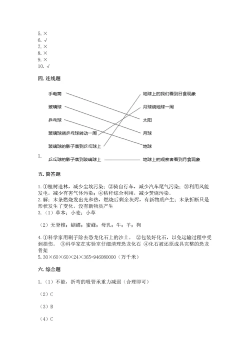 2023年教科版小升初科学试卷附答案（综合题）.docx