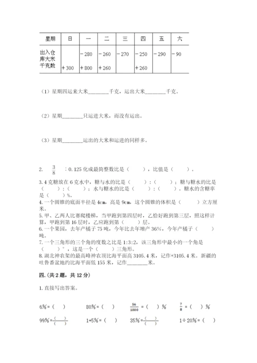 苏教版数学六年级下册试题期末模拟检测卷（精选题）.docx