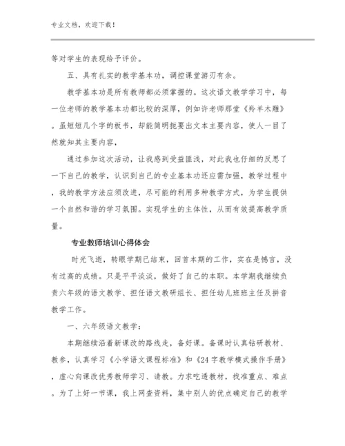 专业教师培训心得体会优选例文24篇合辑.docx