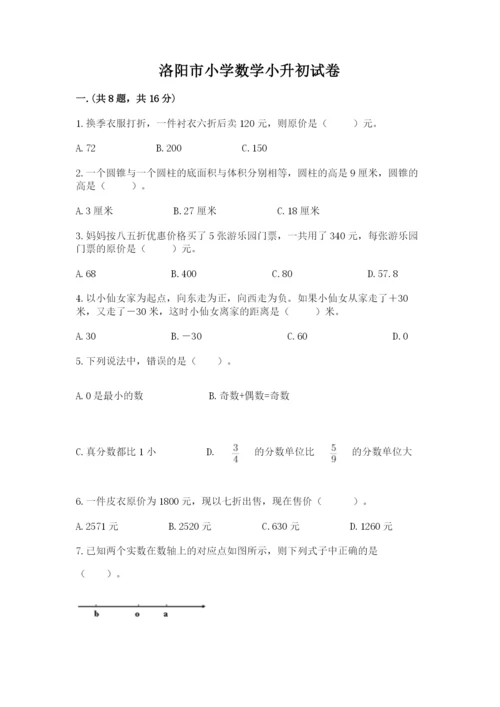 洛阳市小学数学小升初试卷附参考答案（培优b卷）.docx