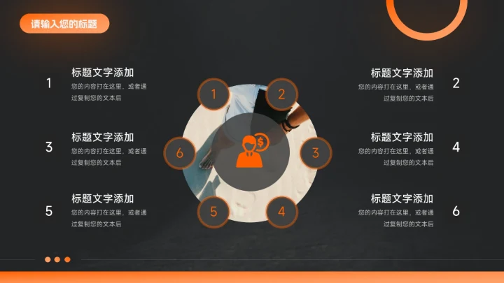 橙色暗色潮流前沿短视频运营教程PPT模板