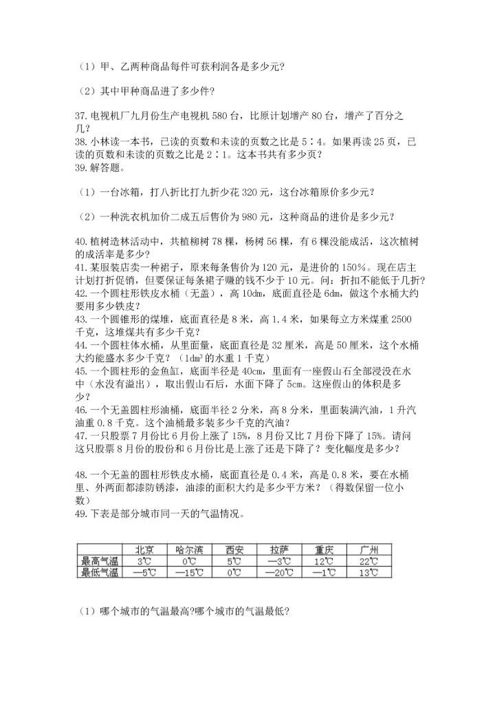 小升初数学应用题50道【典优】.docx