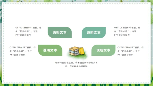 野菊花清新小雏菊通用PPT模版