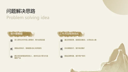 浅金色中国风总结竞聘晋升述职