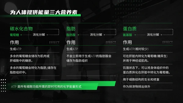 黑绿色运动健身知识科普通用PPT模板