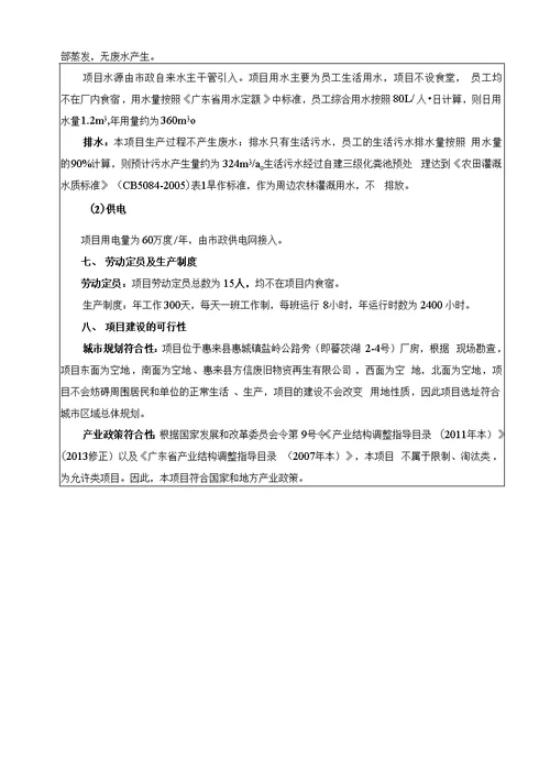 环境影响评价报告公示：惠来县方信环保处理有限公司环评报告