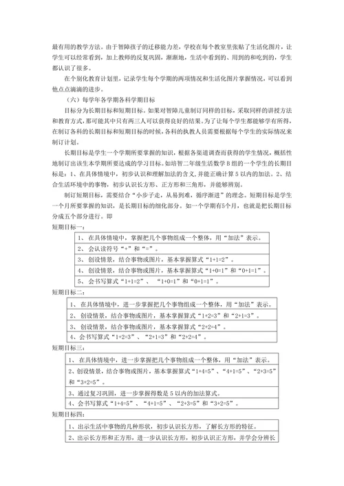 特殊教育论文个别化教育计划初探