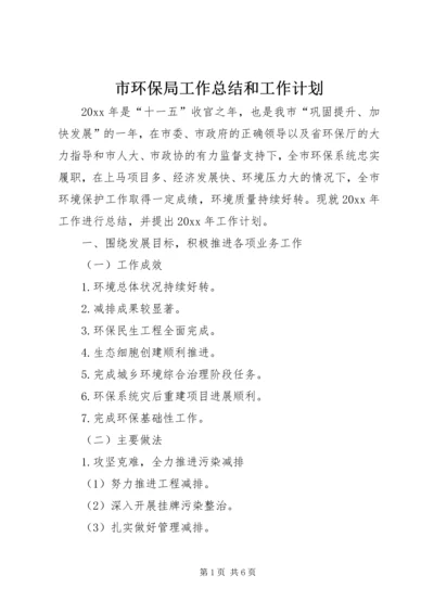 市环保局工作总结和工作计划 (2).docx