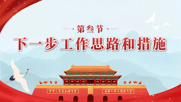红色中国风党建述职述廉PPT模板