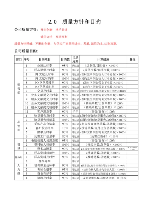 标准工艺品公司质量管理标准手册.docx