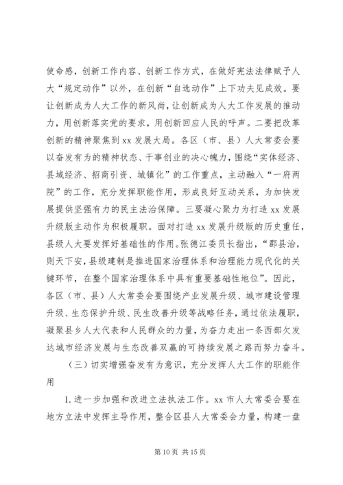 人大常委会对县级人大工作情况调研报告.docx