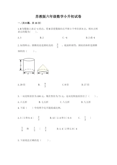 苏教版六年级数学小升初试卷精品（历年真题）.docx