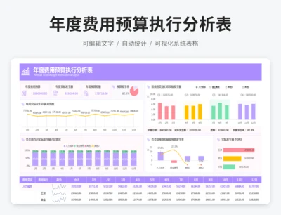 年度费用预算执行分析表
