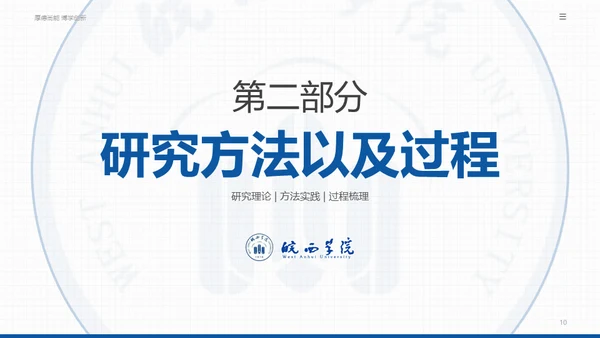 高校学术风毕业答辩范文通用PPT模板