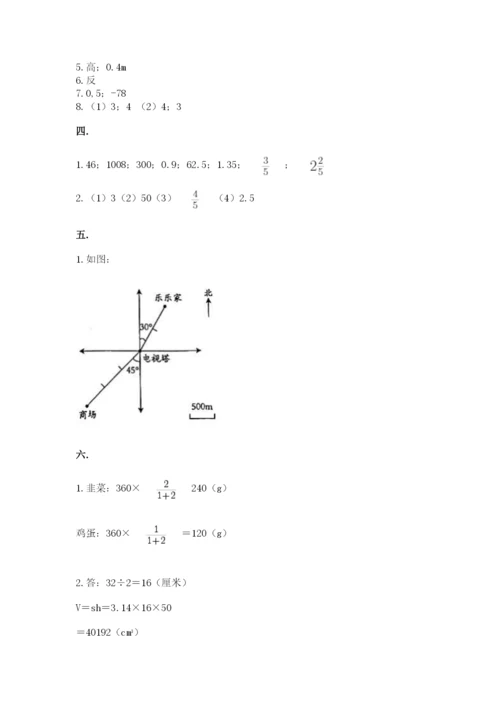 小升初数学综合练习试题及参考答案（预热题）.docx