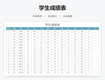 学生成绩表