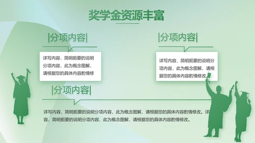 绿色清新学校教育培训工作总结动态PPT