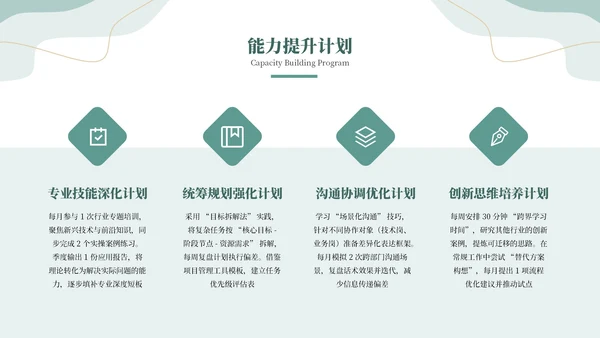 绿色系清新风工作汇报通用PPT模板