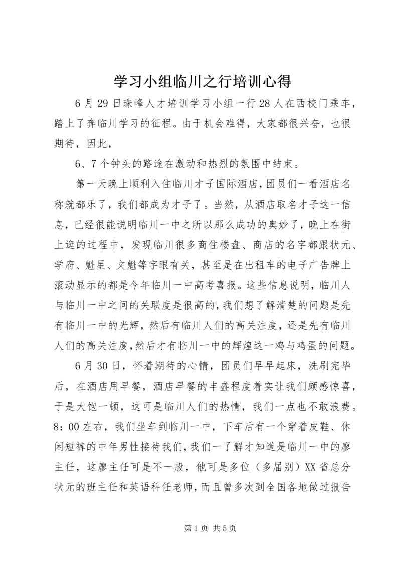 学习小组临川之行培训心得.docx