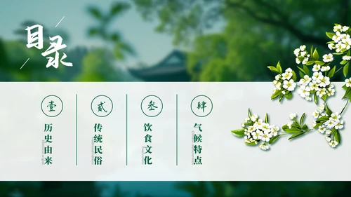 绿色二十四节气立春PPT模板