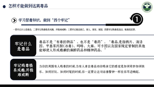 国际禁毒日珍爱生命远离禁毒教育知识PPT模板
