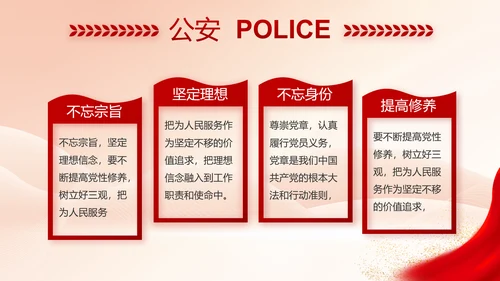 红色大气公安警察执法监督年终工作总结PPT