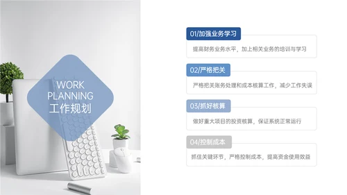 简约商务风财务会计年终总结