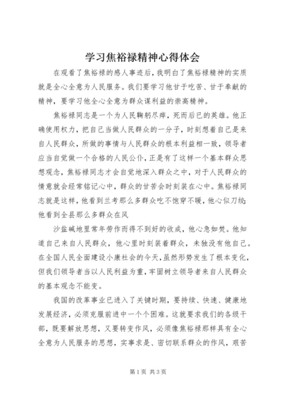 学习焦裕禄精神心得体会 (28).docx