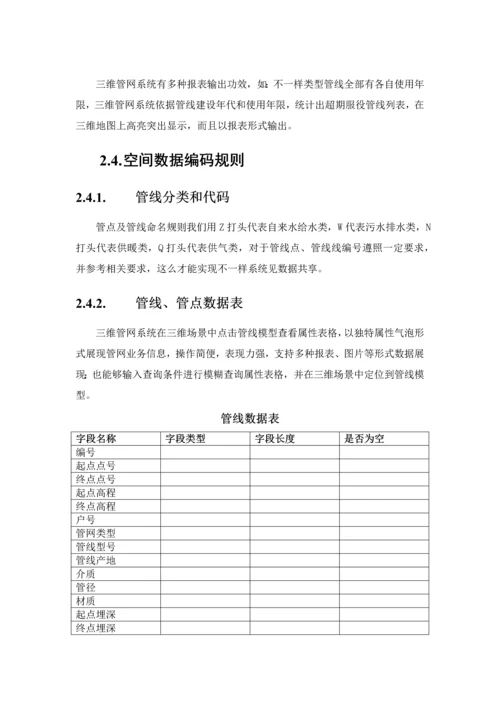 三维管网信息标准管理系统标准设计专业方案.docx