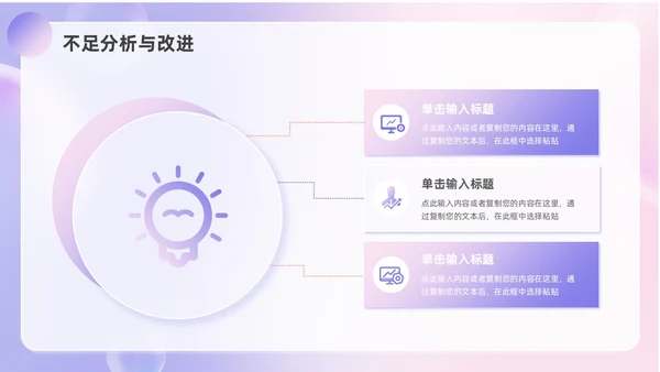 粉紫渐变毛玻璃风工作总结汇报PPT模板