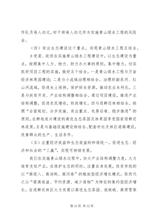 乡青山绿水工程实施情况汇报_1.docx